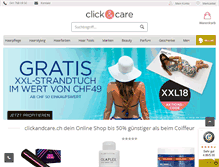Tablet Screenshot of clickandcare.ch